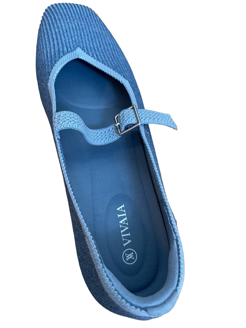 VIVAIA Square-Toe Margot Mary Jane Denim Blue - Picture 8 of 14